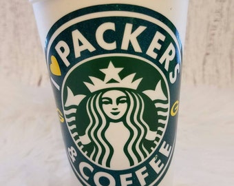 Green Bay Packers, Packers, Starbucks Packers, custom Starbucks,