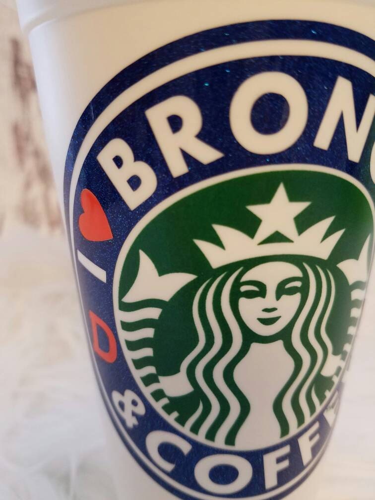 Denver Broncos Starbucks reusable cup Broncos coffee mug 