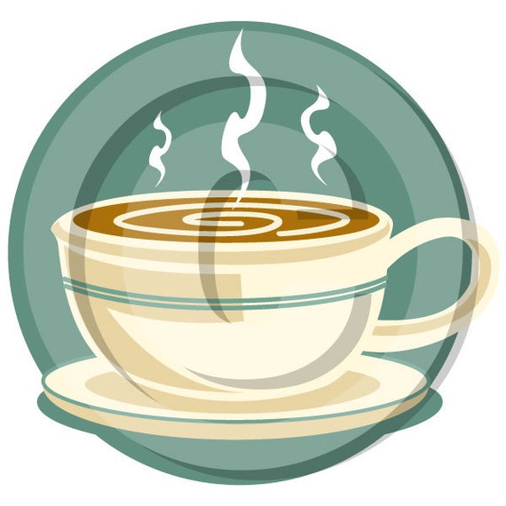 Coffee Cup Clipart Clip Art Personal or Commercial Use