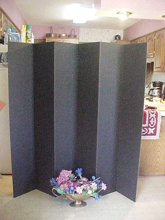 BLACK Dorm Room Divider Folding Privacy Screen Partition Home