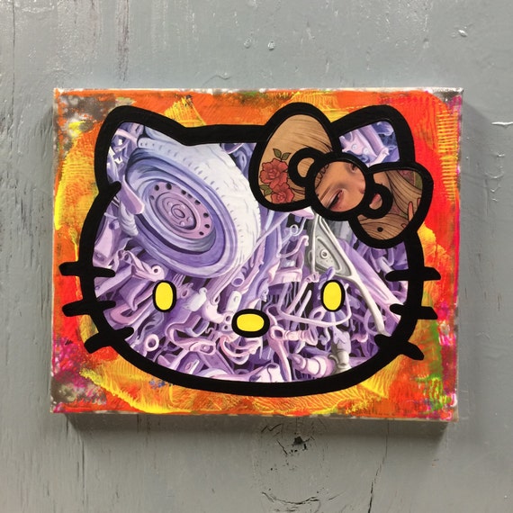 Hello Kitty Painting by on Etsy
