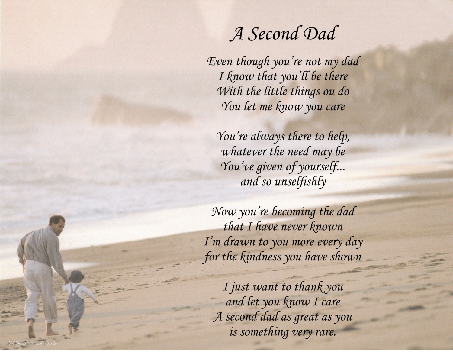 Personalized Poem A Second Dad