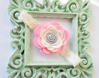Lace Headband - Baby Girl Headband, Newborn Headbands,