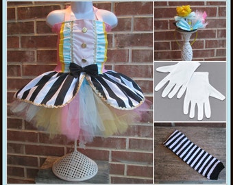 Boutique custom handmade pageant girls Circus Ringmaster tutu and top costume, Carnival tutu, Circus outfit