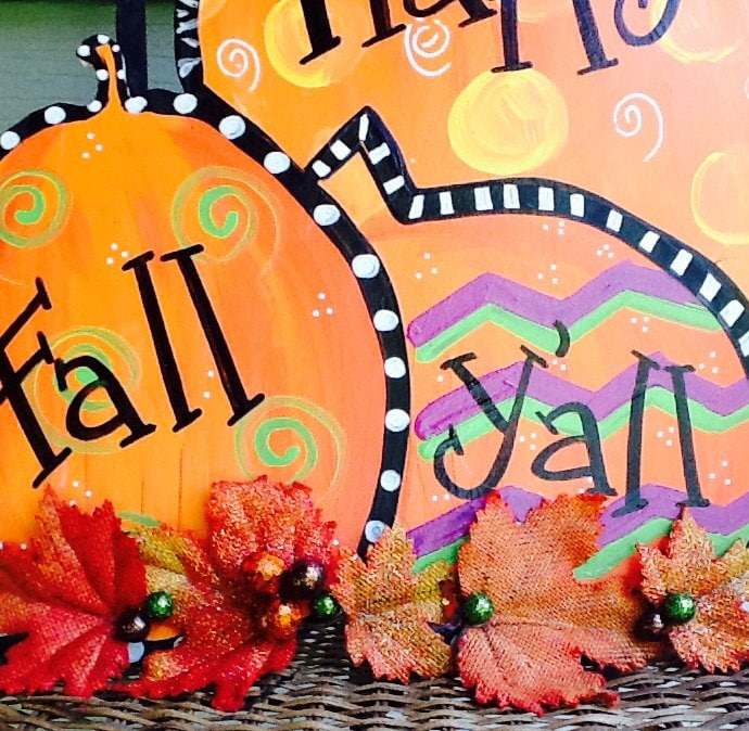 Happy fall y'all sign happy fall sign fall door sign