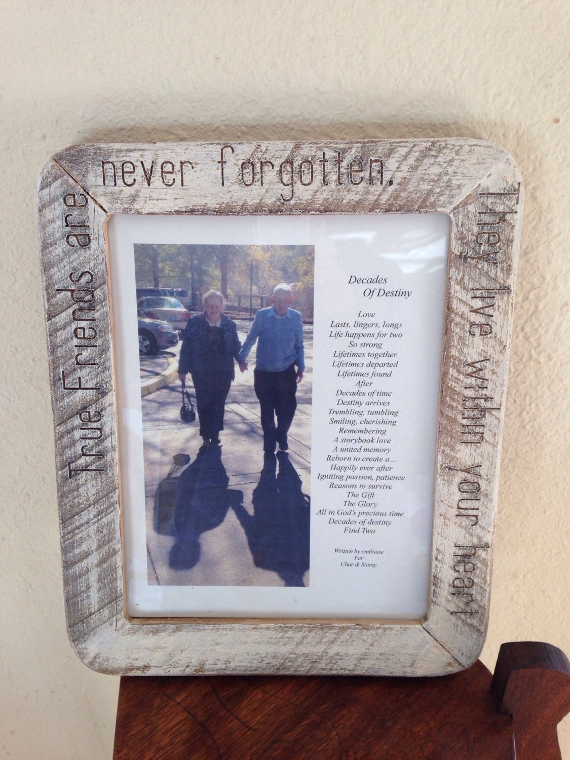 Personalized Picture Poem In Wooden Frame Special Order