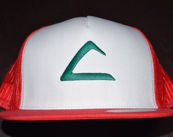 Pokemon Ash Ketchum Hat | Snap Back|Ash Hat | Ash Costume | Pokemon Hat | Ash Ketchum | Ketchum | Pokemon League | Indigo League | Cosplay