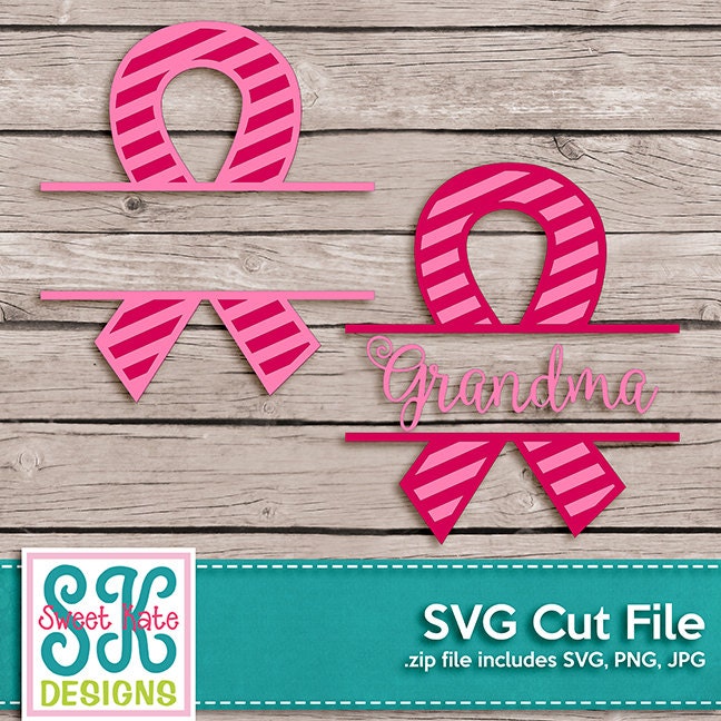Download Pink Split Cancer Awareness Ribbon Stripes w/Grandma Option
