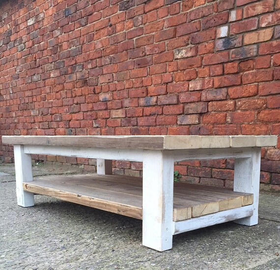 Reclaimed Wood Shabby Chic Distressed Coffee Table