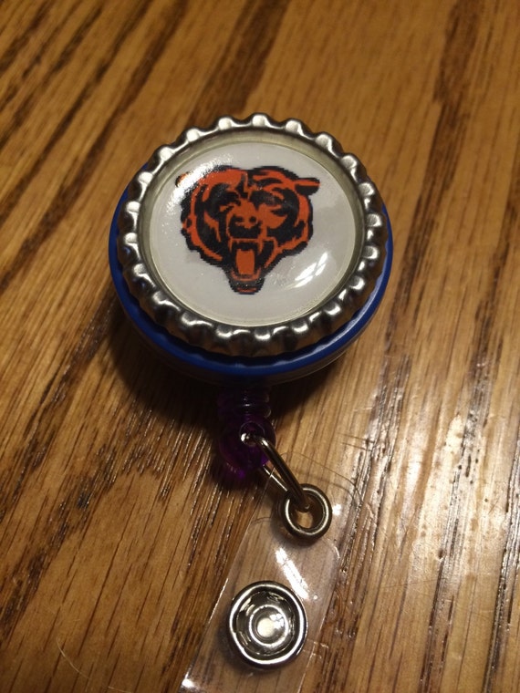 Da bears med vial cap badge holder by CritterBadgeDesign on Etsy