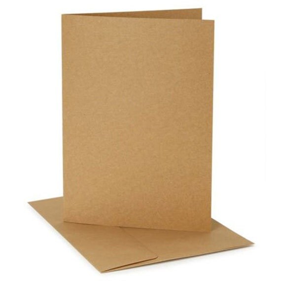 A1 Kraft Card Stock & Matching Envelopes 25 Sets A1 FOLDED