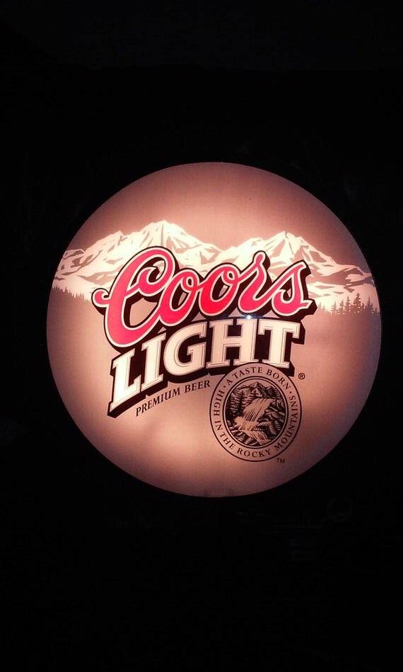 Coors Light and Coors Lighted Bar Sign Coors Brewing Co Double