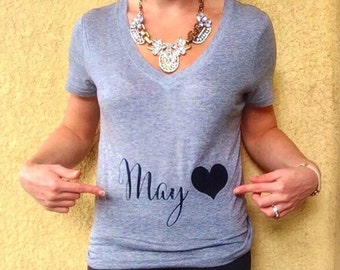 D2 Due Date Tee Belly with Heart Tee Preggers Tee Mommy Tee Baby Momma Tee Preggers Shirt Due Date Shirt Graphic Tee The Couture Kitten