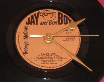 George McCrae i ain't lyin' 7" vinyl record clock