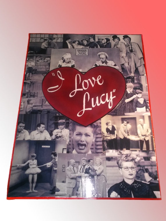 Handmade I Love Lucy Decoupage Wall Art / I Love Lucy Wall