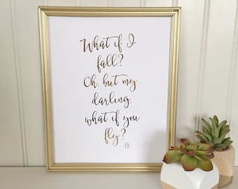 Fall Wall Decor what if i fall | etsy Fall Wall Decor what if i fall | etsy