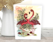 Unique flamingo painting related items | Etsy