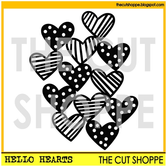 The Hello Hearts cut file is a background design, that can be used for your scrapbooking and papercrafting projects.