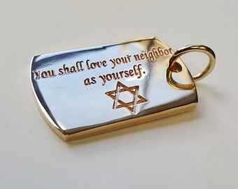 Custom Military Dog Tag Pendant