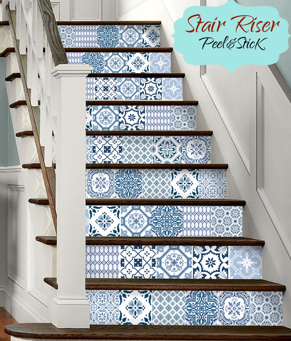 15steps Stair Riser Vinyl Strips Removable Sticker by SnazzyDecal