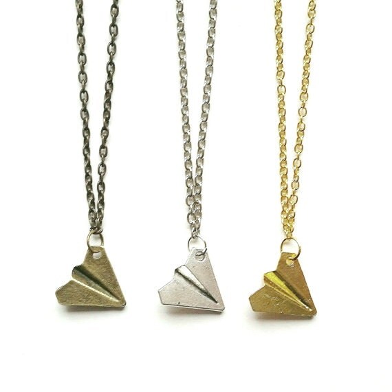 Paper Plane Necklace // Paper Plane Jewellery // Origimi