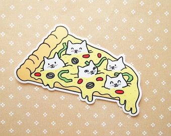 Pizza Cats Vinyl Sticker