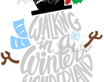 EXCLUSIVE Walking In A Winter Wonderland Snowman SVG & DXF File