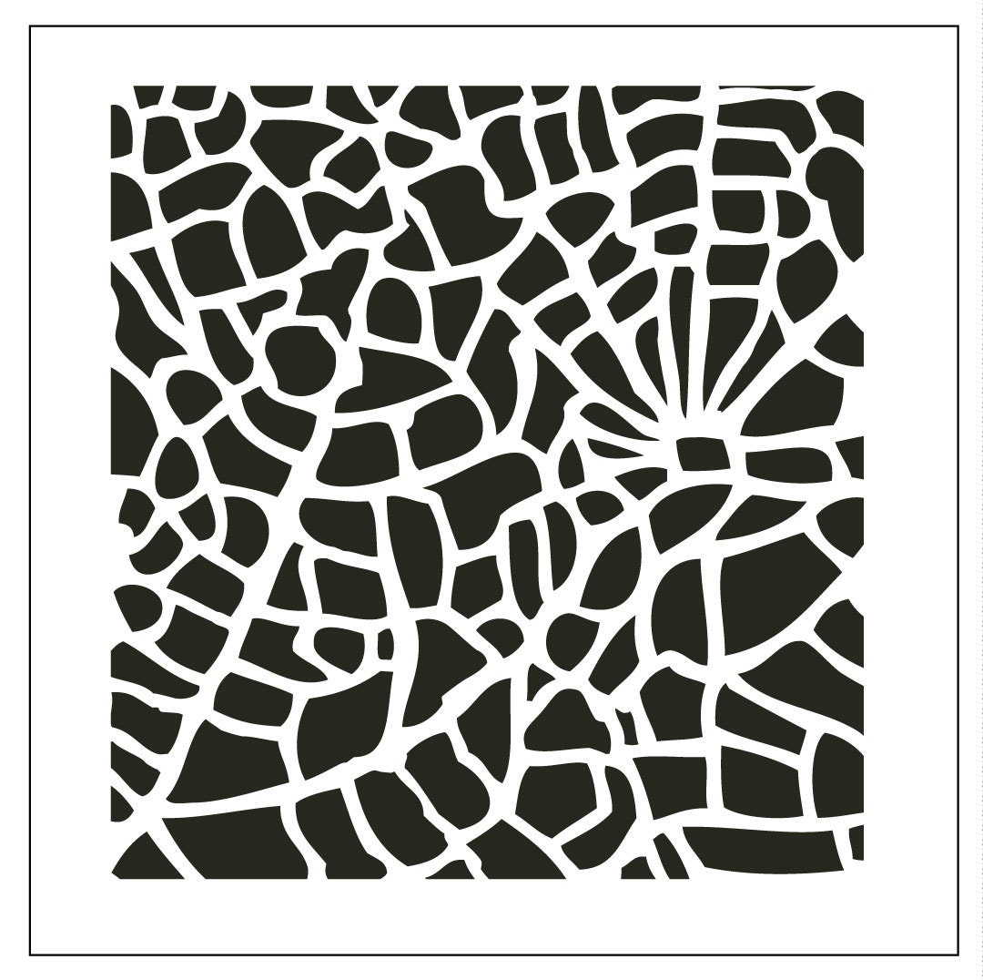 LEAF05 Reusable LaserCut Mylar Stencil Leaf vein 2 7MIL