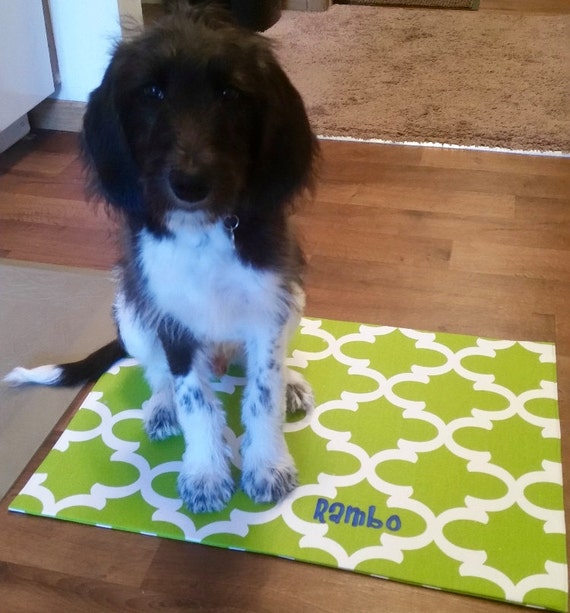 Pet Bowl Mat Personalized Puppy Placemat Dog Gift
