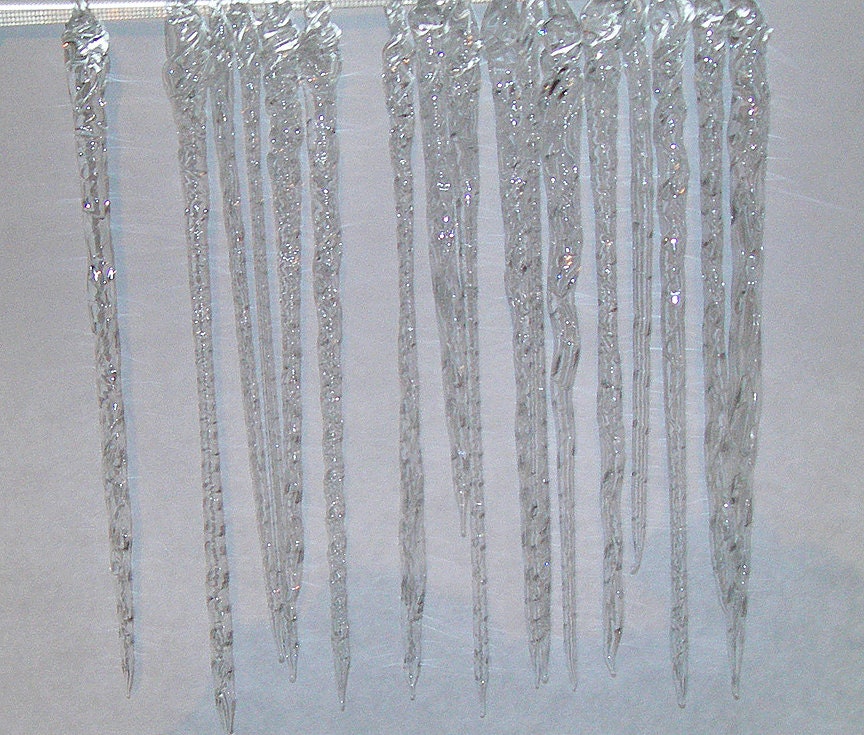 Crystal Clear Glass Icicles