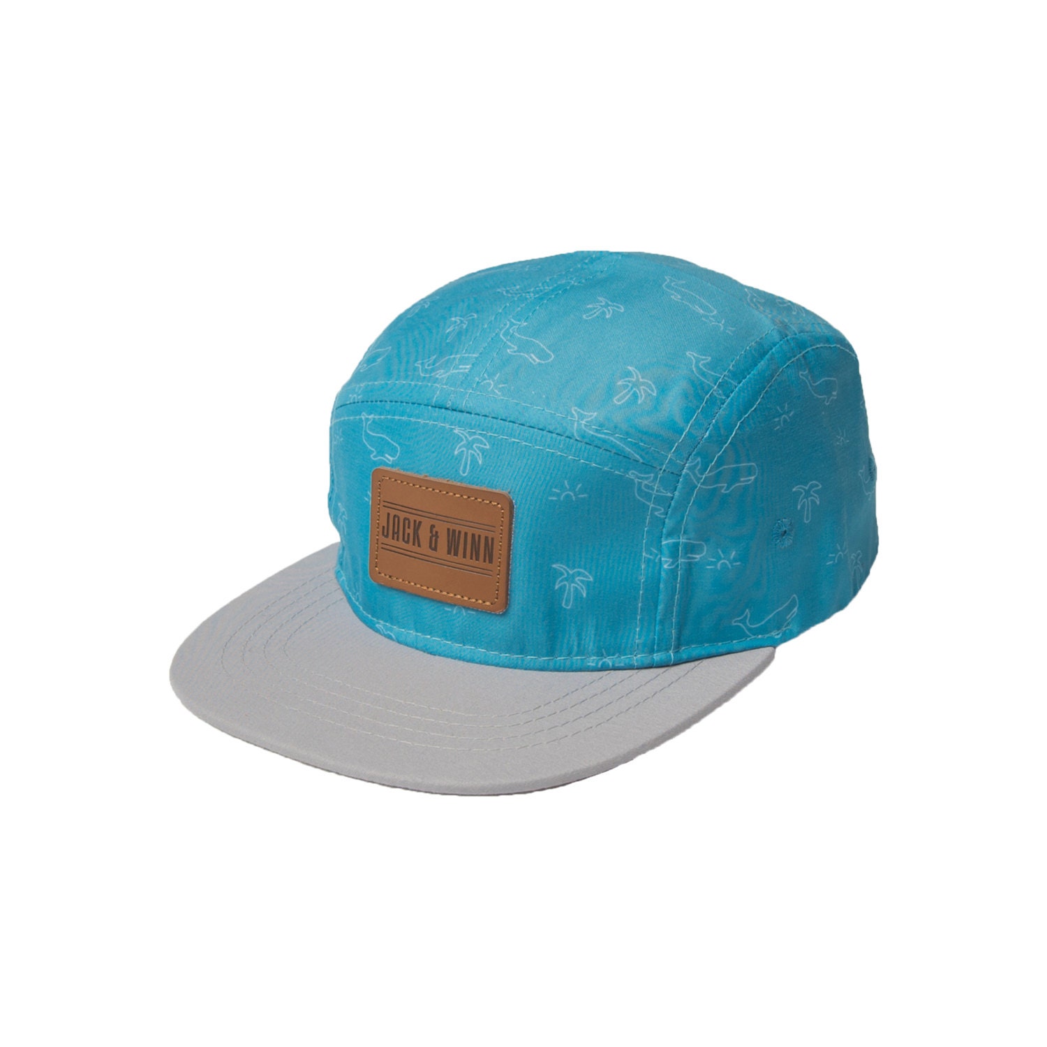 Baby Blue hipster 5-Panel Polyester Snapback Hat for baby