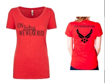 red air force shirt