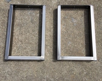 Industrial Stainless Steel Legs. Stainless Steel Coffee table Legs. Stainless Steel Desk Legs. Stainless Steel Table Legs. 16" Bench Leg Set