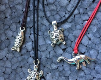 Charm Neckace - Turtle, Fish or Dinosaur