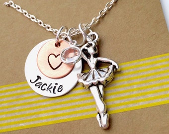 Ballerina Necklace, Dancer Necklace, Ballet Gift, Dance Team Necklace , Dance Recital, Gift for Ballerina