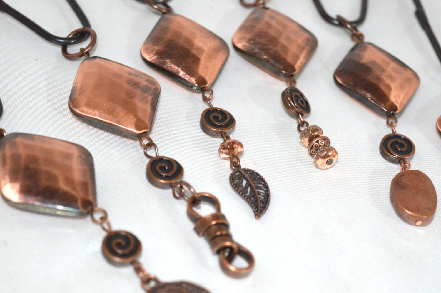 Copper Shower Curtain Hooks Roller Ball Hooks Hammered
