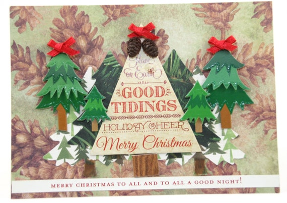 Items similar to Christmas Tree of Peace Christmas Card - Merry Christmas Card - Christmas Tree