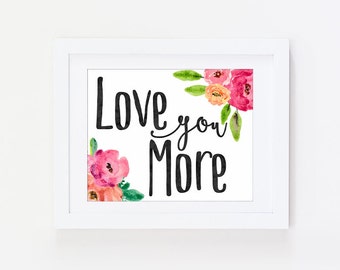 Love You More Wall Art love you more sign | etsy Love You More Wall Art love you more sign | etsy