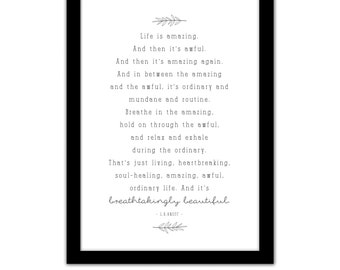 Beautiful life quote  Etsy