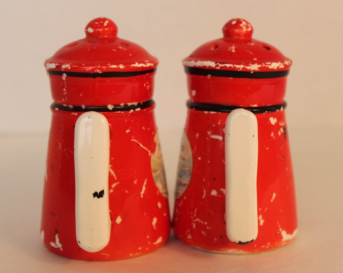 Vintage Coffee Pot Kettle Salt and Pepper Shakers, Missouri Souvenir