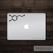 Dopamine Molecule - Vinyl Decal Sticker Macbook Mac Apple Laptop Atom Science Love Happiness