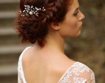Wedding hair pin Pearl bridal hair pin Pearl headpiece Pearl bridal hair piece Wedding hair accessory Hair pins pearls Bridal hair clips