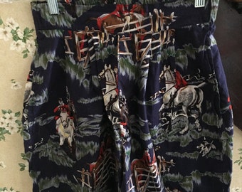 VINTAGE HUNT SCENE Shorts size small by D.B. Riding Gear really cute!! . cl003