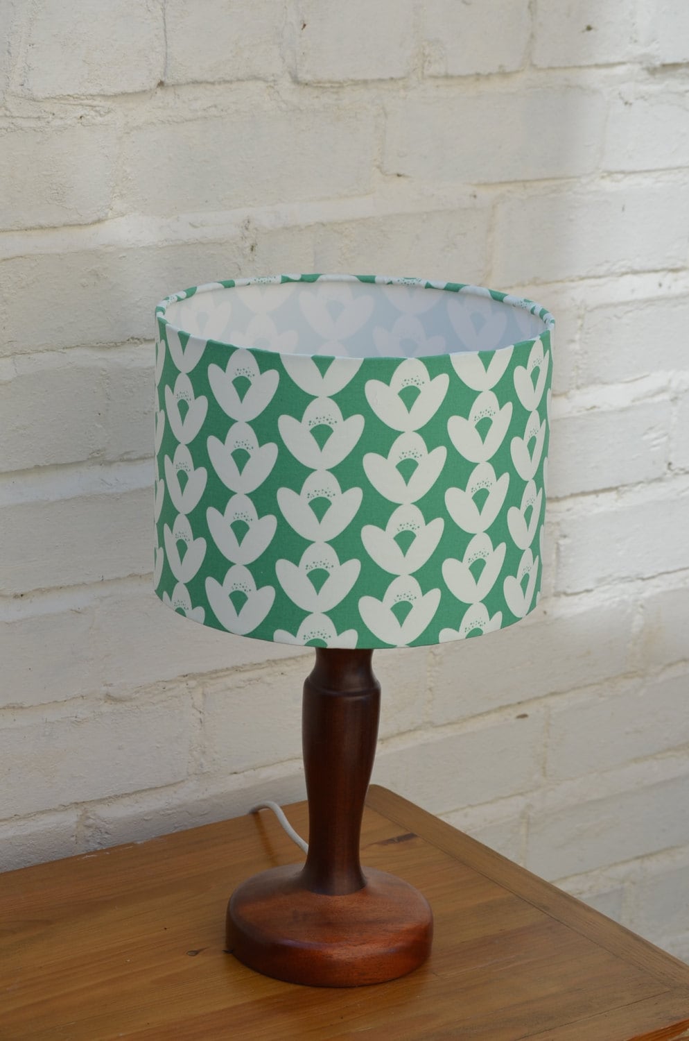 Green Lamp shade Floral Lamp shade Floral lampshade green