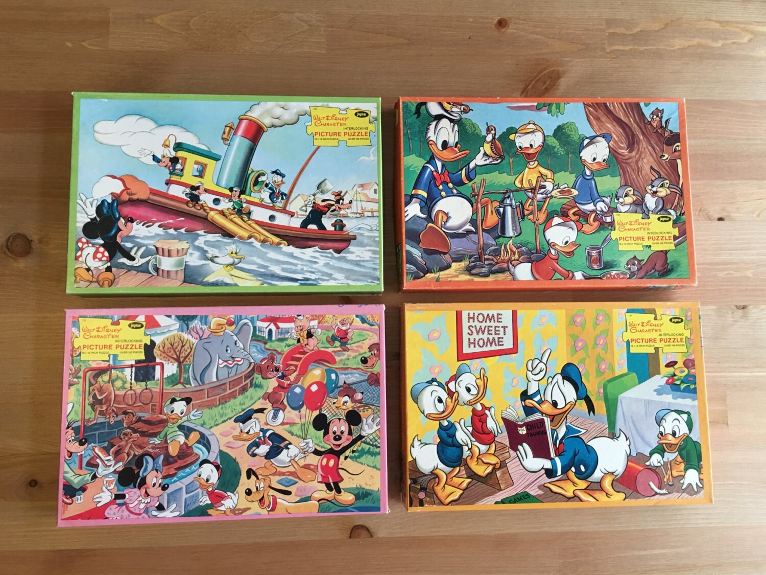 1960's Jaymar Walt Disney Jigsaw Puzzles 100 Pieces