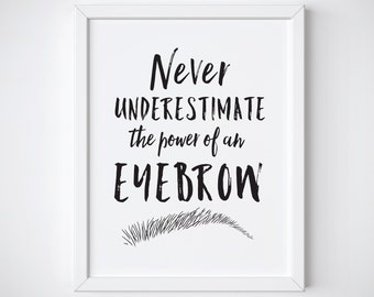 Makeup Print - Fashion Print - Makeup Decor - Black and White Print - Wall Decor Print - Makeup Art - Quote Prints - Inspirational Print