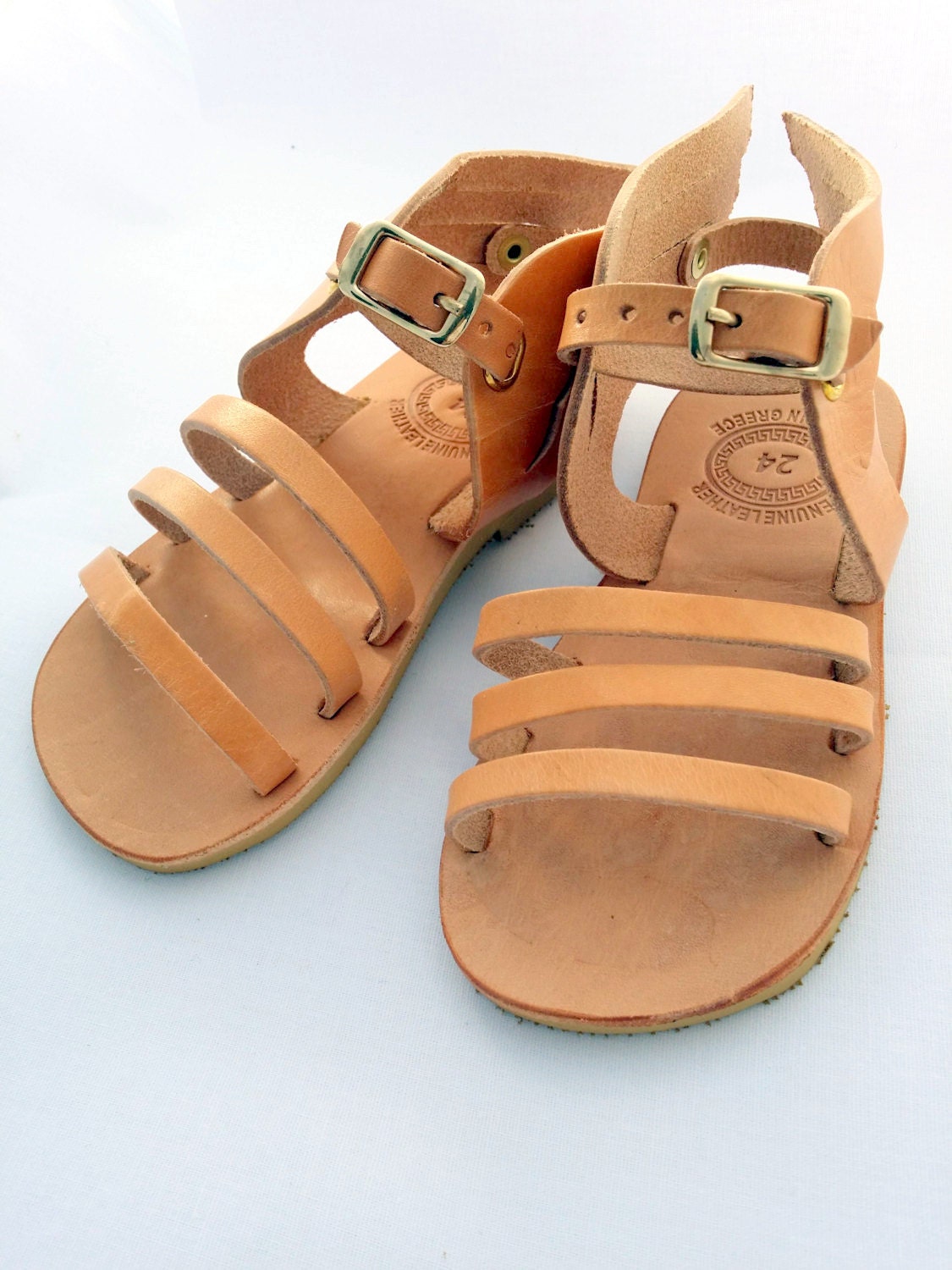 Hermes design kids Sandals handmade Greek Children Sandals
