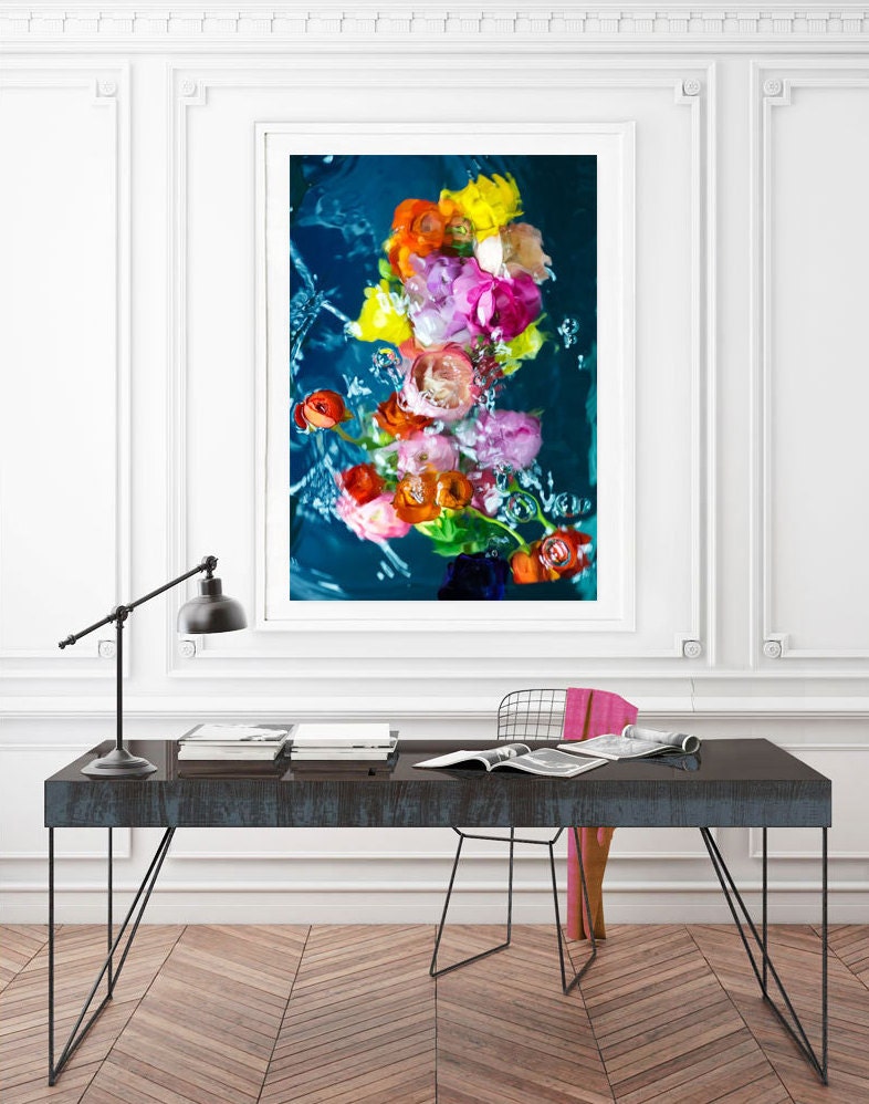 Oversized Art Print UNFRAMED Floral Print Spring / Summer