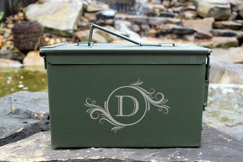 Laser engraved Ammo Box With Decorative by Danielscustomgifts