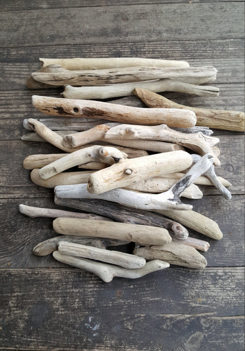 30 Small Driftwood Sticks Driftwood Art Beach by SeasideDescent